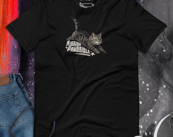 Mission Pawsible Funny Cat T-Shirt Stealth Kitten Action