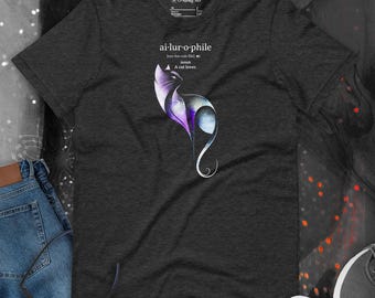 Ailurophile Definition T-Shirt Minimalist Cat Art Lover Gift
