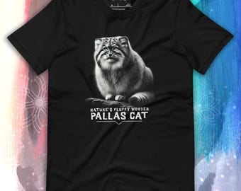 Pallas Cat T-Shirt: Nature's Fluffy Wonder, Wildlife Conservation Tee