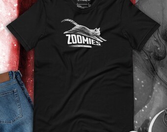 Zoomies Cat T-Shirt: Energetic Graphic Tee, Playful Design
