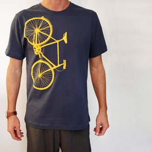 Bike T-shirt, Mens T-shirt, Unisex Tee, Large Road Bike Screen Print, Custom Ink Colour, Bicycle, Road Bike, Cyclist Gift