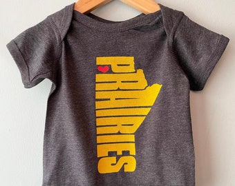 Prairies Baby One Piece: Manitoba Graphic, Screen Print