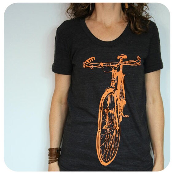 Bike T-shirt Womens Fitted Tee Bicycle 