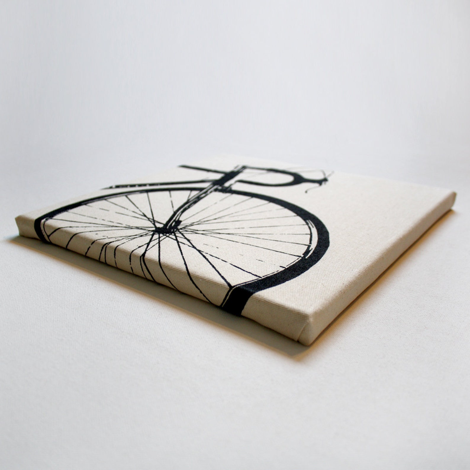 Bike Canvas Print 12 X 12 Inch Road Bike Screenprint Wall Etsy