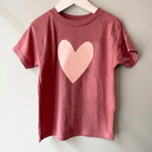 Heart Tee, Kids T-Shirt, Heart Shape Screenprint, Love T-Shirt, Children's Tee, Youth T-shirt image 3