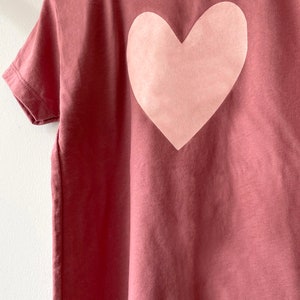 Heart Tee, Kids T-Shirt, Heart Shape Screenprint, Love T-Shirt, Children's Tee, Youth T-shirt image 4