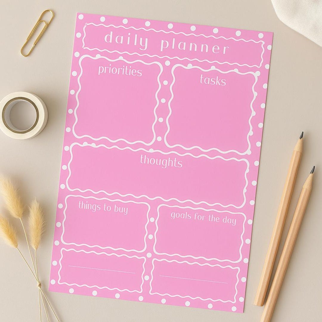 Daily Tasks and Planner Template - Etsy