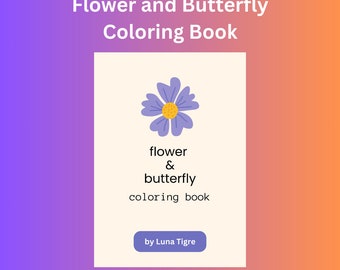 Flower Coloring Book - Coloring Pages - Luna Tigre