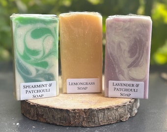 Essential Oil Soap Gift Box, Natural Shower & Bath Soap, Eco Friendly Gift for Vegan, Handmade Bar Soap, Palm Oil Free, Plastic Free