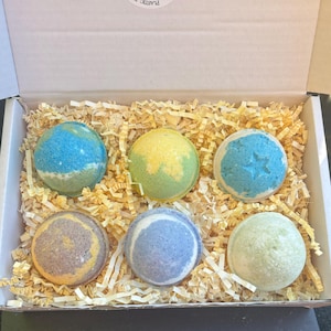 6 Men’s Foaming Bath Bombs Selection, Handmade, Natural, Moisturising, Vegan, Palm Oil Free, Plastic Free Packaging, Self Care.