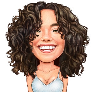 Desenho de caricatura de desenho animado personalizado de 1 pessoa a partir de uma foto em estilo lápis | Para ele, para ela | Avatar para redes sociais | Feito à mão