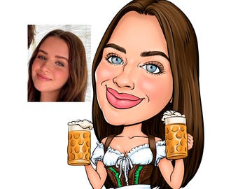 Personalized Caricature Portrait | Custom Hand-Drawn Gift (Digital Download)