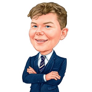 Caricatura personalizada Avatar de desenho animado a partir de foto | 1 personagem meio corpo | Desenho estilo lápis | Presente para um amigo, funcionário, colega