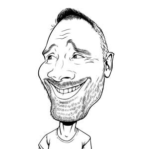 Caricature amusante de style linéaire à partir de la photo | Cadeau pour amis | Caricature personnalisée pour 1 personne | Cadeau pour elle, pour lui