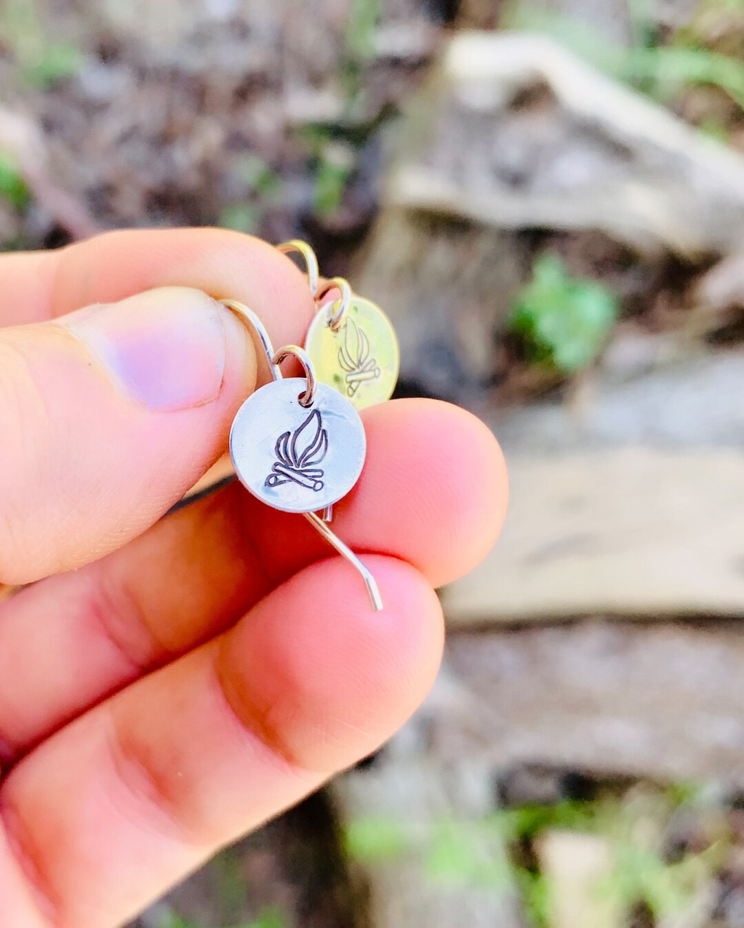 Campfire Earringscampfire Jewelrycampfirecamping Etsy