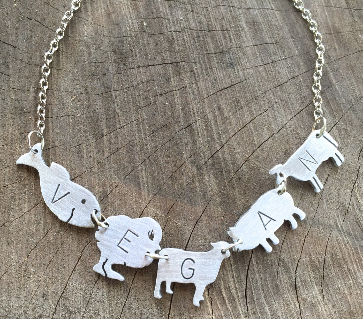 Vegan Necklace Vegan Farm Animal Necklaceeco Friendlyvegan Etsy