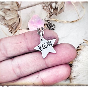 You are a Vegan Star Charm Necklace image 2