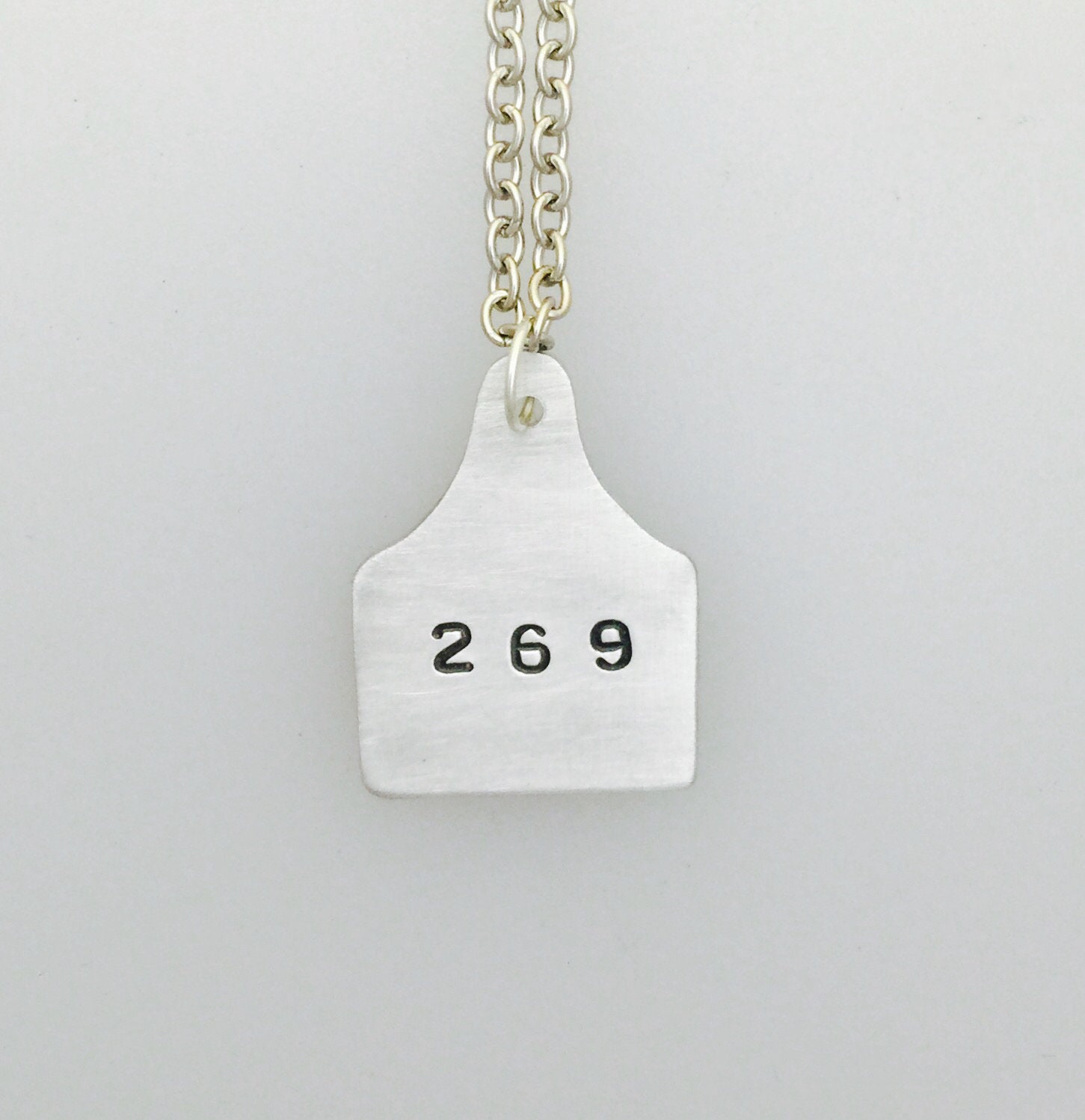 269 Ear Tag Necklace-269Life-Vegan Necklace-Vegan Jewelry-Animal Rights-Vegan Gift-269 ear tag necklace-Animal Activism-