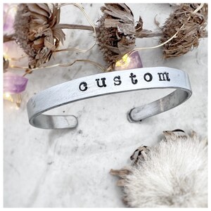 Custom Cuff Bracelet-Personalized-Cuff Bracelet -Gifts for Her-Bracelets-Gifts for Friends-Gifts for Mom-Customizable Bracelet