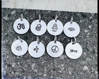 Yoga Inspired Charms-Yoga charms-Meditation charms-Vegan Charms-Vegan gift-Jewelry making-Charms-metal charms-Gift-Birthday