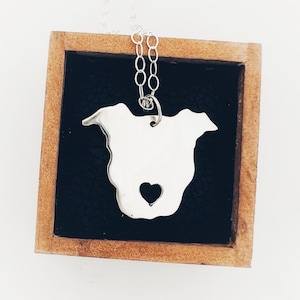 Dog Heart Nose Necklace-Dog Lover-Rescue Dog-Bully Breed-Mutt necklace-Pit Bull Necklace-Adopt Don&#39;t Shop-Vegan Necklace-Dog Lover