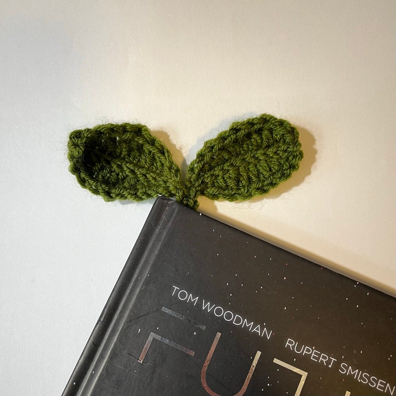Crochet Sprout headphone accessory / cable tie / bookmark / accessory image 5