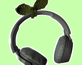 Crochet Sprout headphone accessory / cable tie / bookmark / accessory