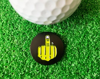 Middle Finger Magnetic Golf Ball Marker - Dollar Sign marker - Golf Accessory - Golf Gift for man and woman - Dad Golf - Golf tee marker