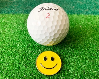 Golfballmarker mit Smiley-Gesicht