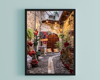 European Door Photography:  Albania Travel Wall Art in Premium Paper, Canvas, Metal or Acrylic - Housewarming Gift for Home. Old Door Photo