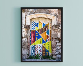 Albania Door Photography: Colorful European Travel Wall Art (Paper, Canvas, Metal, Acrylic)