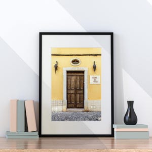 Carved Wooden Door Photo: Lagos Portugal Travel Photography