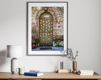 Albania Rose Door Photography: European Travel Wall Art (Paper, Canvas, Metal, Acrylic)