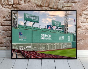 Vibrant Boston Red Sox Fenway Park Photo Print on Premium Photo Paper, Canvas, Metal or Acrylic - Customize Your Home Decor!