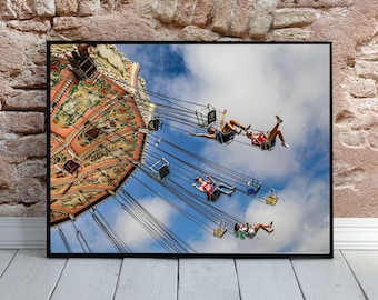 Best Seller Carnival Ride Summer Fair Wall Art - Premium Paper, Canvas, Metal or Acrylic Prints - Various Sizes Available, Carnival Wall Art