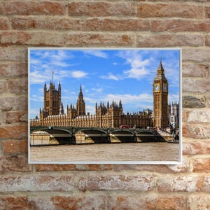 Big Ben & Parliament Print: London England Landmarks Wall Art