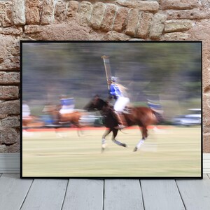 Abstract Polo Horse Rider Art Print: Sports in Motion