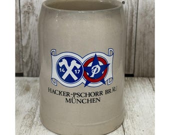 Vintage Hacker-Pschorr Brau Munchen Stoneware Munich German Beer Stein