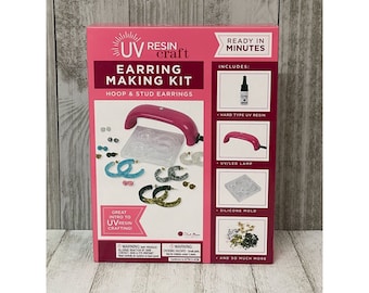 Blue Moon UV Resin Craft Earring Making Kit NEW NIP