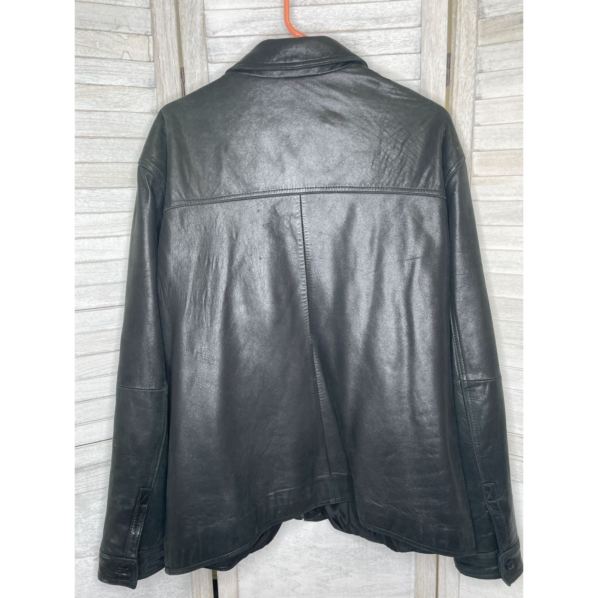 Vintage Calvin Klein Men's Leather Jacket Black Size XL - Etsy Vintage Calvin Klein Men's Leather Jacket Black Size XL - Etsy