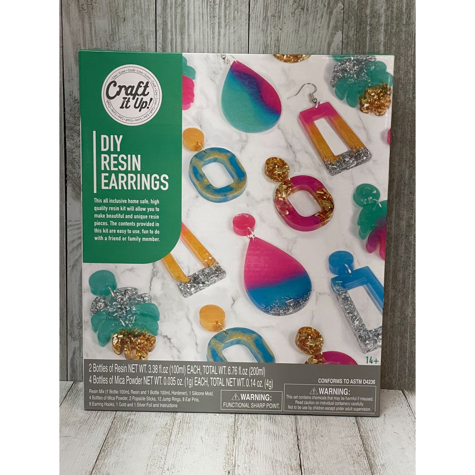 Creative Kids Craft It up UV Resin Earring Making Kit NEW NIP 