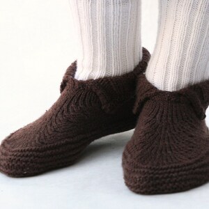 Adult Moc-a-Soc PDF Pattern xs, s, m, l, xl, xxl slipper, moccasin, sock, shoe, cozy, gift, knitting, knit image 2