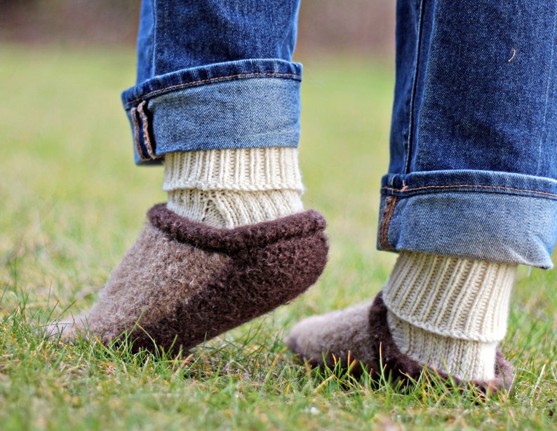 The Clog-n-Soc Pattern Collection: Baby, Child, and Adult Slipper PATTERNS felt, felted, clog, sock, booties, boots, shoe, gifts image 5