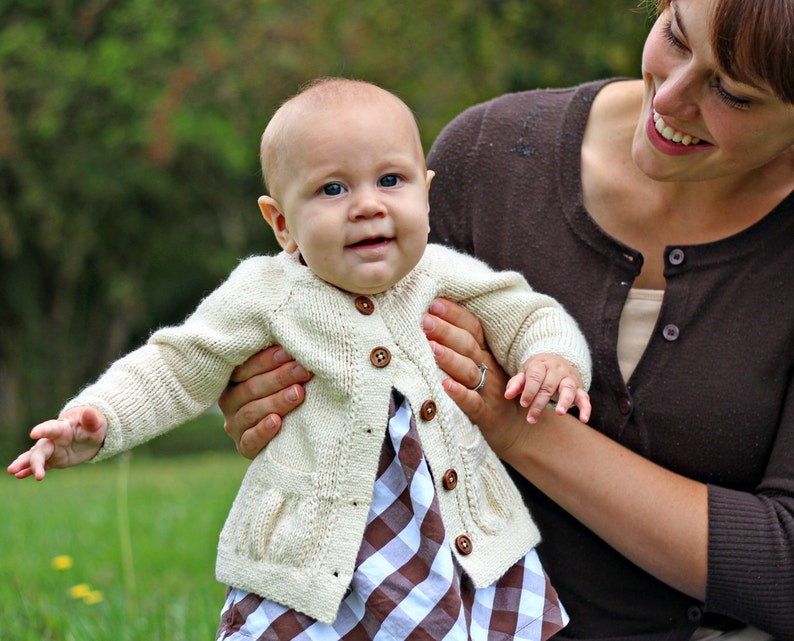 Baby Belle Cardigan PDF PATTERN 13, 36, 612, 1218, 1824 Months