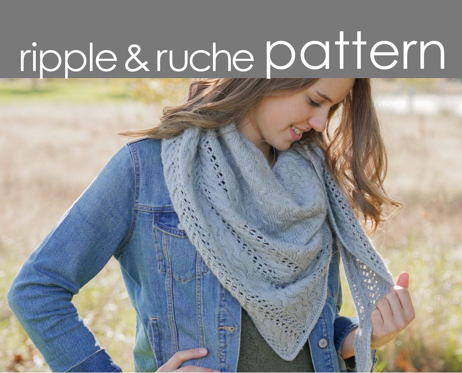 Ripple & Ruche Shawl PDF PATTERN Cabled, Cables, Lace, Textured, Border ...