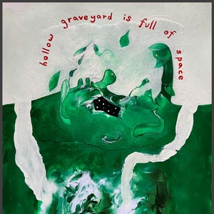 Hollow Graveyard Is Full Of Space. Original Painting by Mike Russell.