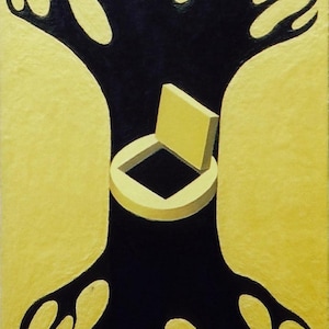 Trap Door. Original Painting on Canvas by Mike Russell.