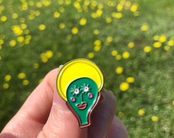Saint Enamel Pin, Diva Pin Angel Girl Power Feminist Gifts Enamel Pin Outsider Art Brut by Jay Snelling Unusual Gift Present Stocking Filler