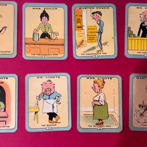 Vintage Grußkarten für glückliche Familien. CARRERAS ORIGINAL 1925 GRÖSSERE Scarce Zigarettenkarten Glückliche Familie. Ideal für Sammler, Geschenk, Collage, Ersatzteile