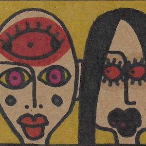 Tiny Art von Jay Snelling. Außenseiter Art Brut. Mini Zeichnung. ACEO. ATC. Heavy Metal... Kleines Original-Kunstwerk.